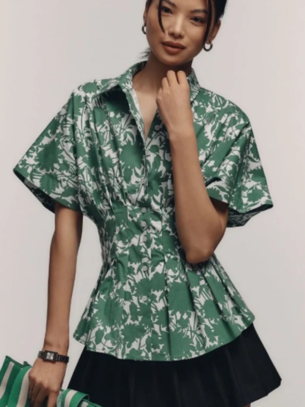 Tobie Short Sleeve Blouse from Anthropologie